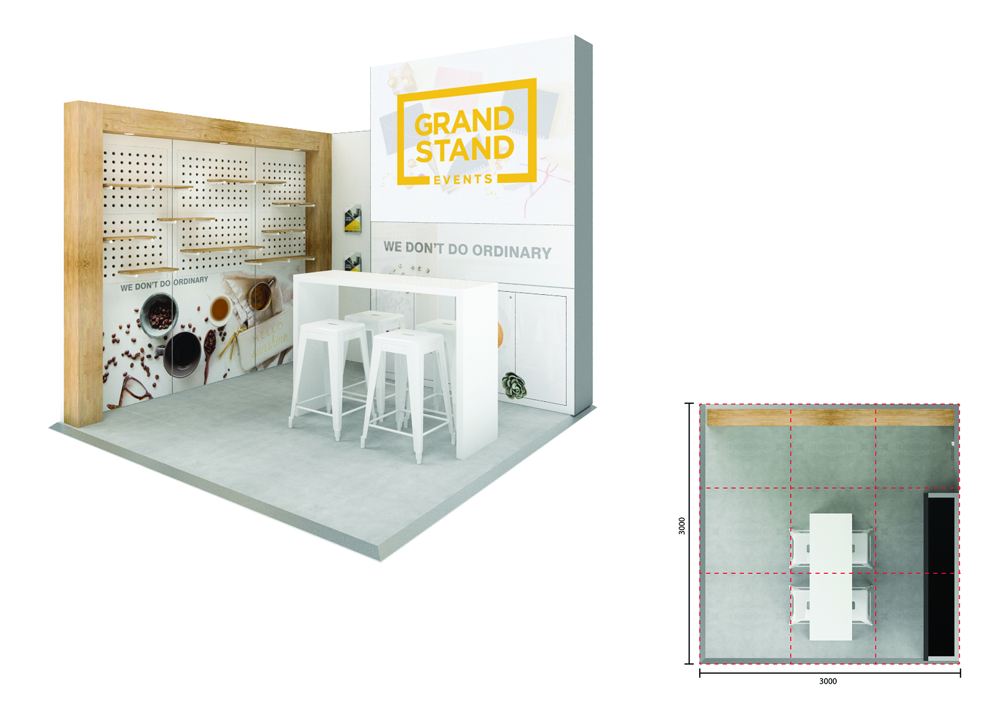 Exhibition display stand - Mandalay Beach