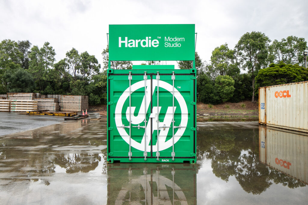 James Hardie - Front doors View - Portabe Container - Grand Stand Events