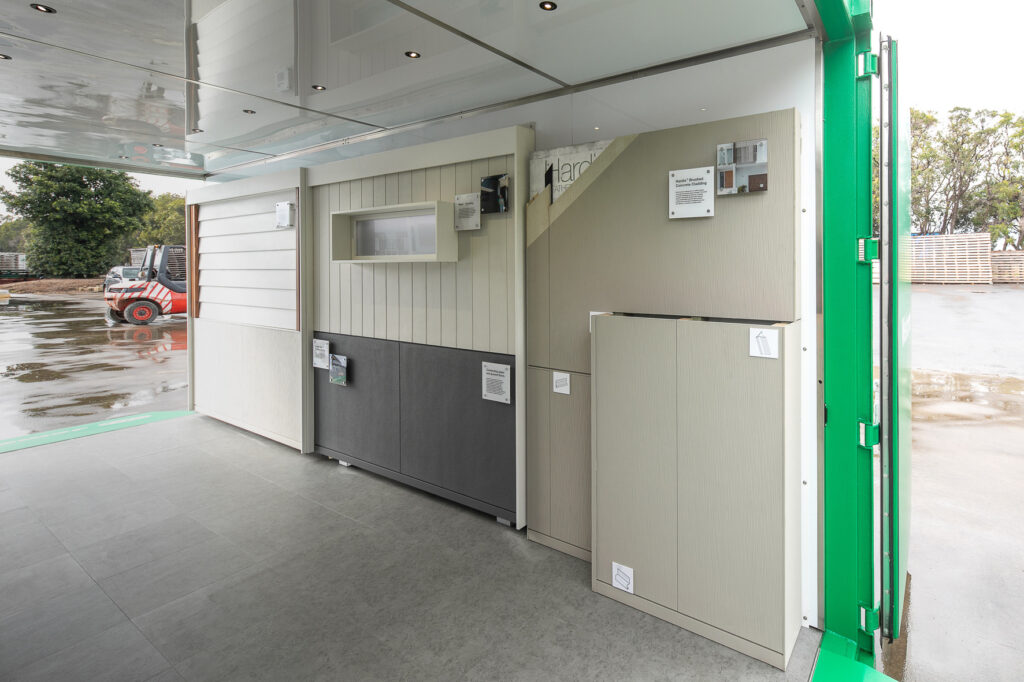 James Hardie - Internal View - Portabe Container - Grand Stand Events