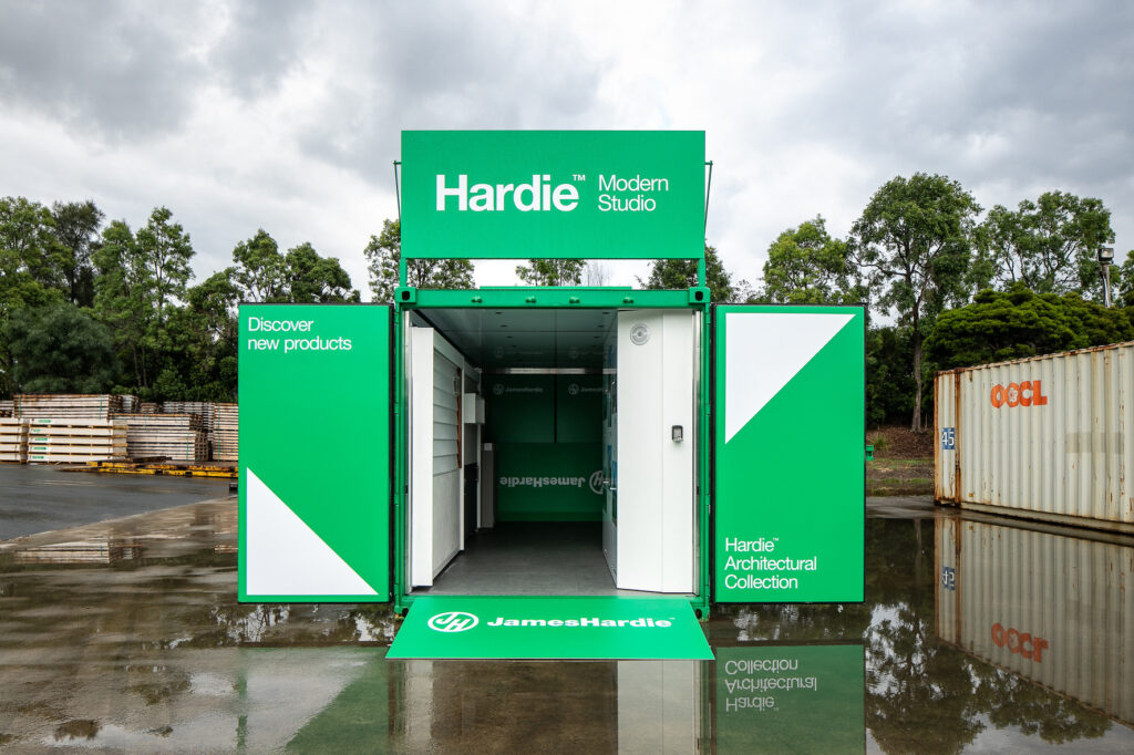 James Hardie - Open Front View - Portabe Container - Grand Stand Events