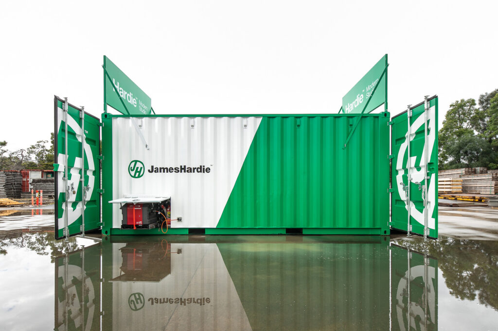 James Hardie - Side Generator View - Portabe Container - Grand Stand Events