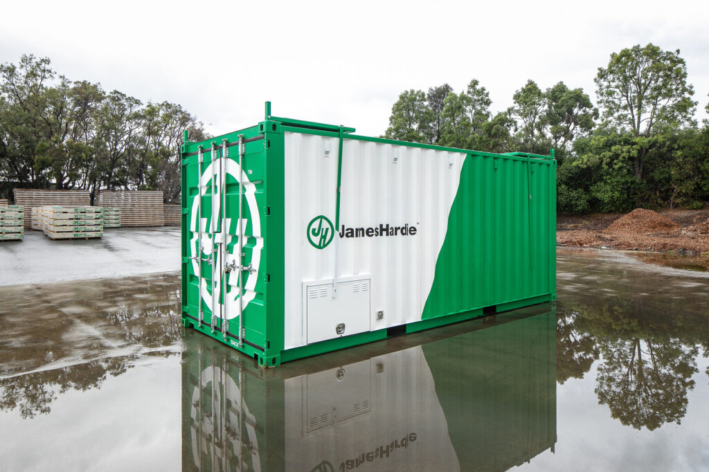 James Hardie - Side View - Portabe Container - Grand Stand Events