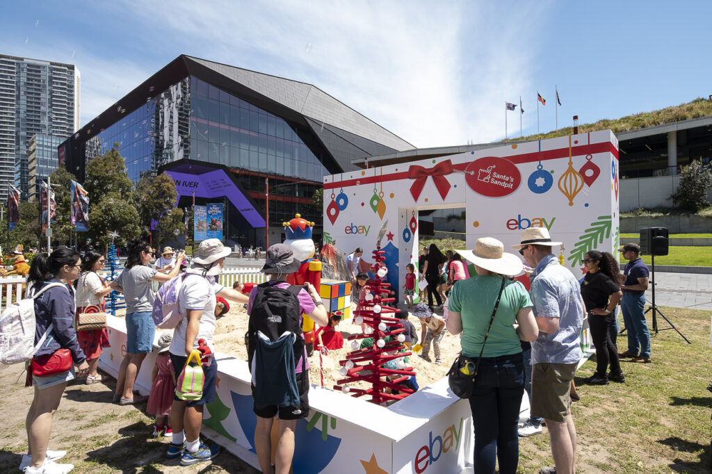 eBay Ogilvy Santa Sandpit Activation 2022 In Action Kids