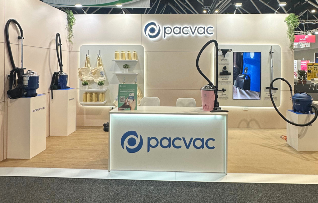 PACVAC 6x3 Corner Stand - ISSA 2024 - Full view