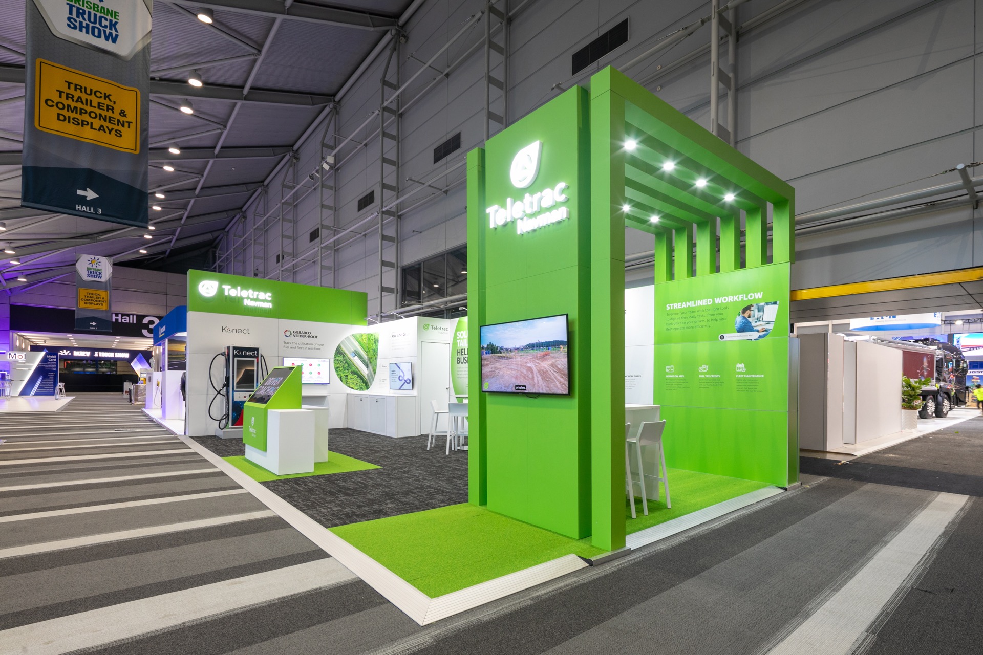 dual flooring exhibition stand space
