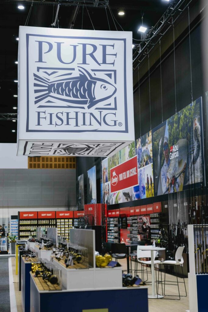 pure fishing retail exhibition stand 2025