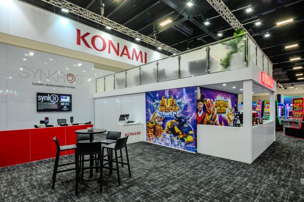 Custom Exhibition Stand - Mezzanine - Frosted Glass Balustrade
