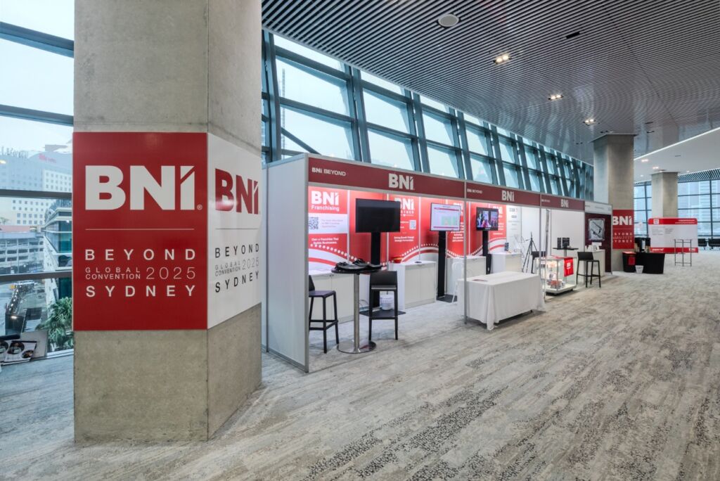 BNI Exhibitor Booths with AV Displays