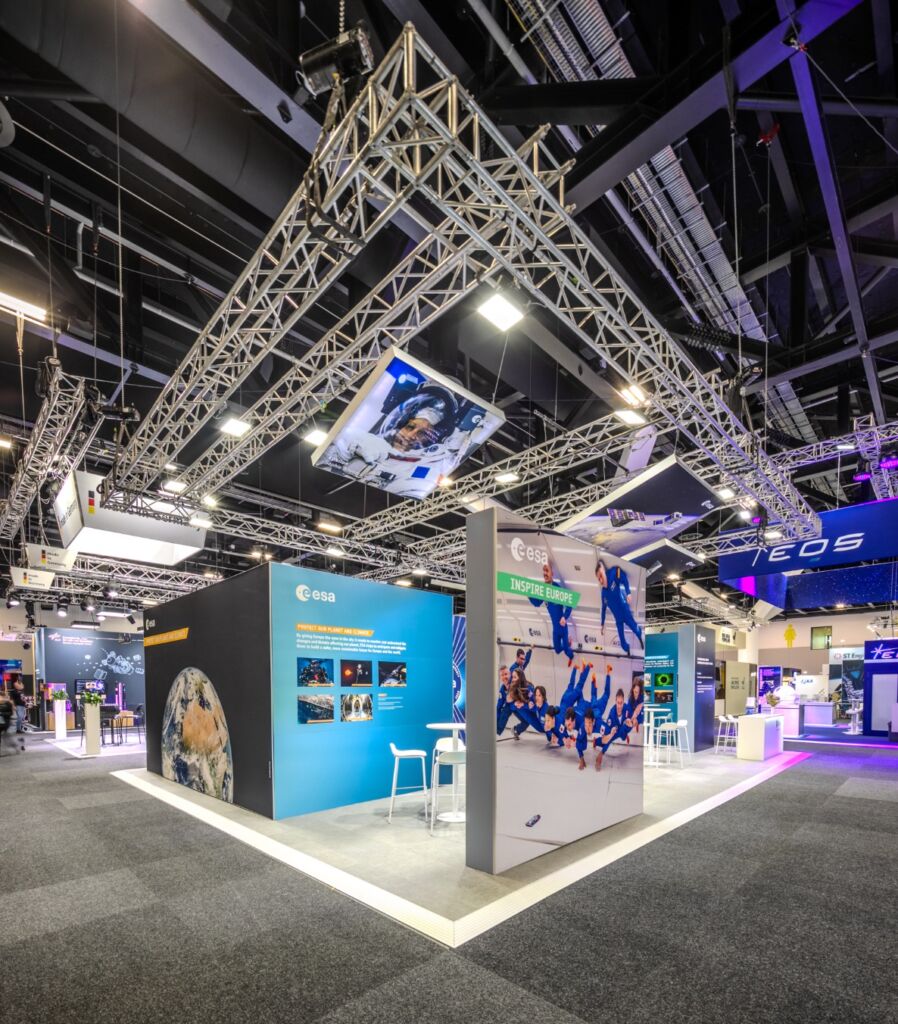 custom flooring and stand at exhibition