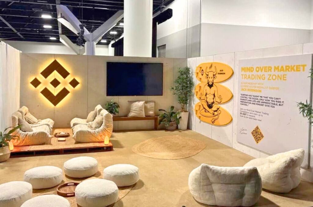 Custom zen trading zone build featuring soft furnishings to create cozy atmosphere