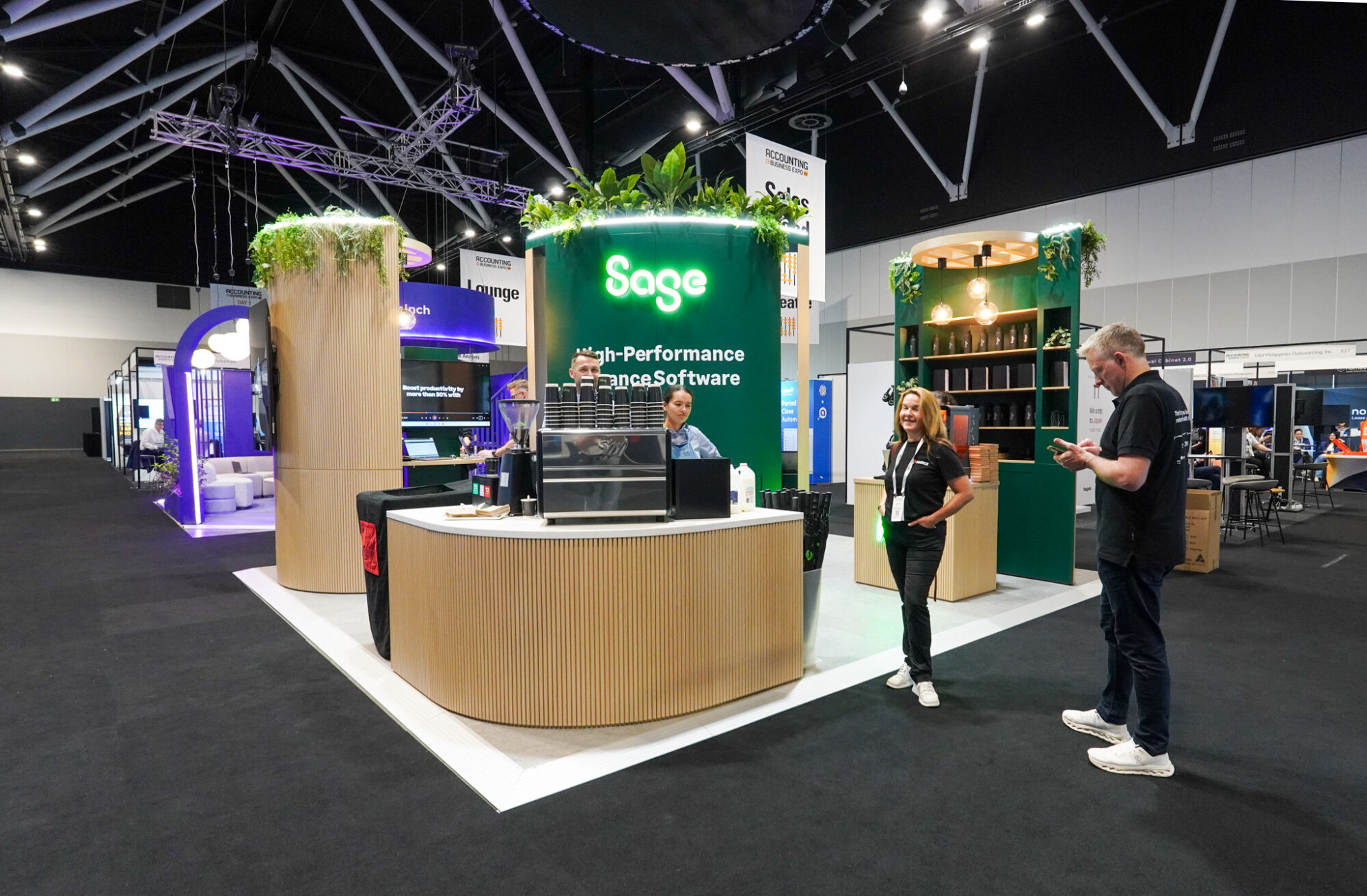 Sage island exhibition stand at Australian Business Expo