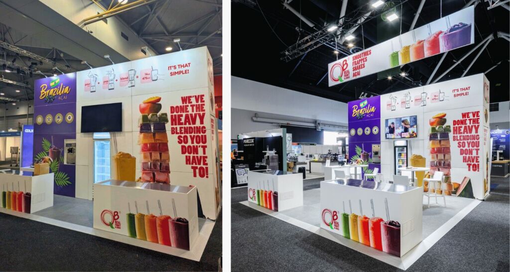 Reused exhibition stand components